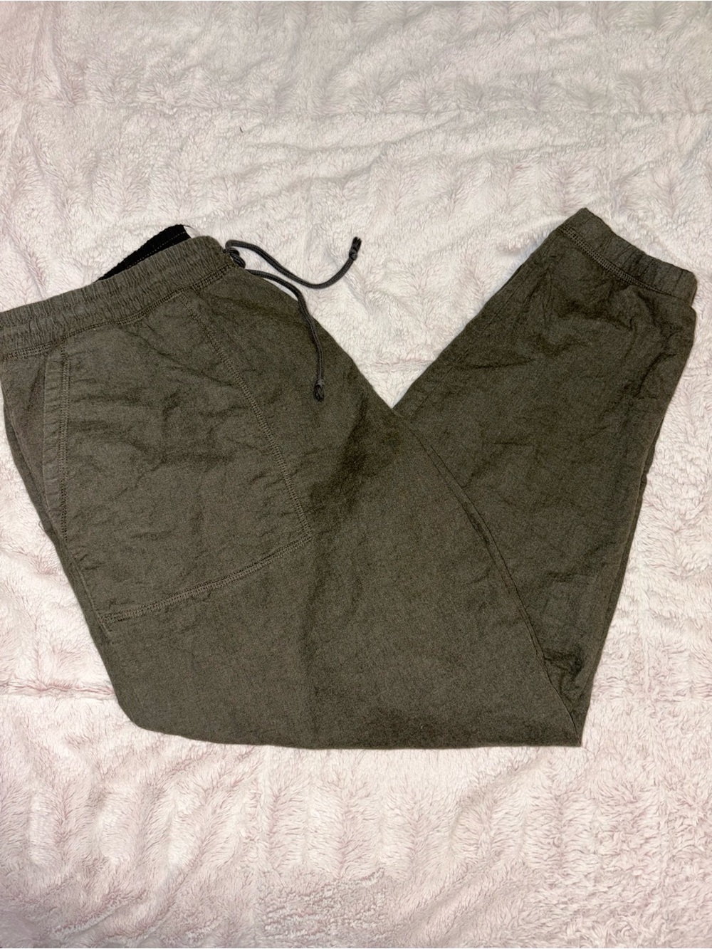 REI Olive Green Men's Organic Cotton Joggers